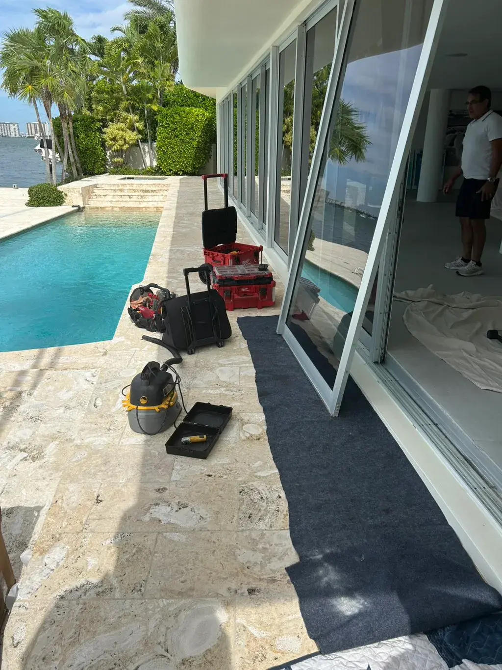 Seasonal maintenance tasks for an Atlanta sliding patio door.